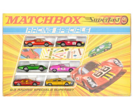 Matchbox Superfast G3 Racing Specials Gift Set containing (1) 5a Lotus Europa - metallic candy pink body with low arches &amp