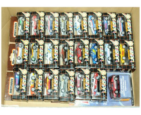 Matchbox Superfast Group of Lasers Including 2 x  LW-13 GT Corvette Racing number 7 tampo print, black interior, Red and Whit