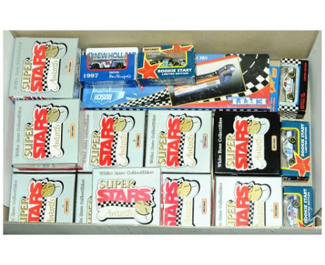 Matchbox Superfast White Rose Collections 12 x "Super Stars Awards" gold plated Nascar Stock Cars &amp; Pick-up Trucks; 5 x f