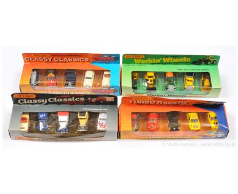 Matchbox Superfast 4 x US Issue Gift Sets (1) Classy Classics; (2) as previous item but different mix of cars (3) Workin' Whe
