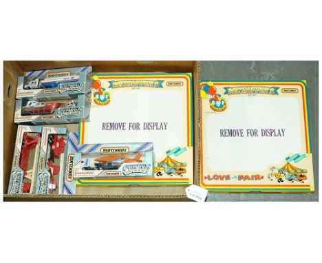Matchbox Superfast Convoy Series Including 5 x German Market Issues - (1) CY1 Car transporter; (2) CY13 Peterbilt Fire Engine