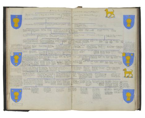 Grosvenor Family. A heraldic and genealogical manuscript of the Grosvenor family compiled by Richard Bertram Grosvenor, circa