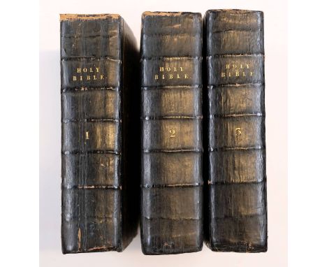 Bible [English]. The Holy Bible, Containing the Old Testament and the New..., bound without New Testament in 3 volumes, print