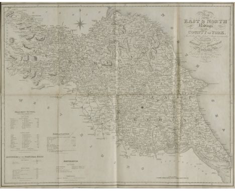 Baines (Edward, publisher), Map of the East & North Ridings of the County of York, Including the latest Improvements, Engrave