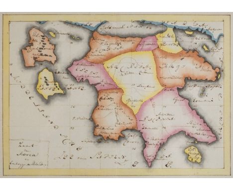 Greece. Atlas van Morea..., getekend door F[ranciscus] J[ohannes] Boonzaajer, circa 1810,  manuscript atlas with 1 general do