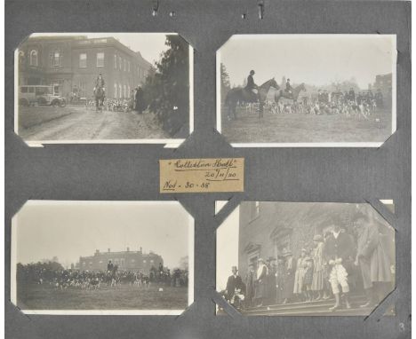*Hunting postcards. A group of 140 English hunting real photo postcards, circa 1920-1921,  showing riders, horses and hounds 