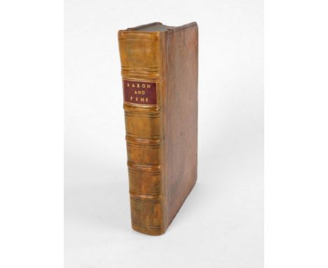 [Carter (Samuel, attr.)] BARON AND FEME A TREATISE OF THE COMMON LAW CONCERNING HUSBANDS &amp; WIVES FIRST EDITION contempora