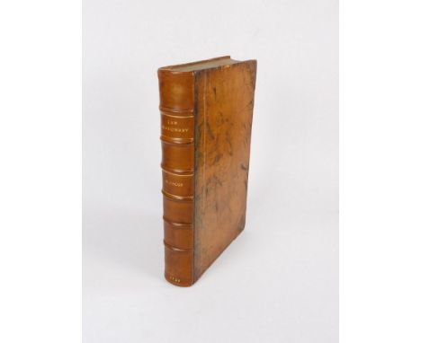 Jacob (Giles) A NEW LAW DICTIONARY third edition, contemporary calf, tooled in blind,worn, rebacked, folio, E. &amp; R. Nutt 