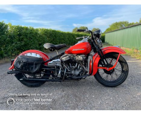 Charity Lot: Harley-Davidson WLC 45 being sold on behalf of the Look Good Feel Better Charity at No Reserve. Developed prior 