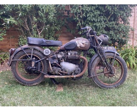 On offer from a large collection of unrestored Ariels.Supplied with an old V5C from 1984 and its original Buff Logbook. Sold 