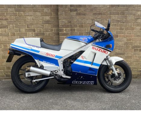 Correct numbers and well-preserved example of the legendary Grand Prix-derived two-stroke.Suzuki dominated the Grand Prix sce