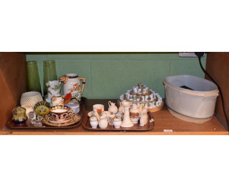 20th century ceramics and glass including Royal Crown Derby, Wedgwood, Royal Doulton, Belleek, W.H Goss, etc, together with a