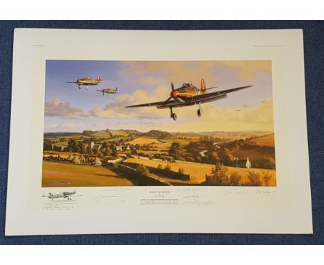 WW2. Eight Signed Nicolas Trudgian colour Print Titled Hurricane Heroes. Limited Edition 19 of 450. Signed in Pencil by Keith
