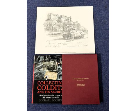 WW2. Print and Book Companion Set. Seven Signed Nicolas Trudgian Black and White Print Titled Colditz- Under New Management. 