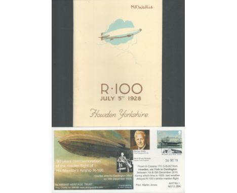 Aviation. R.100 Collection of Unsigned FDC and a Pamphlet all About R.100 AirshipAll autographs are genuine hand signed and c