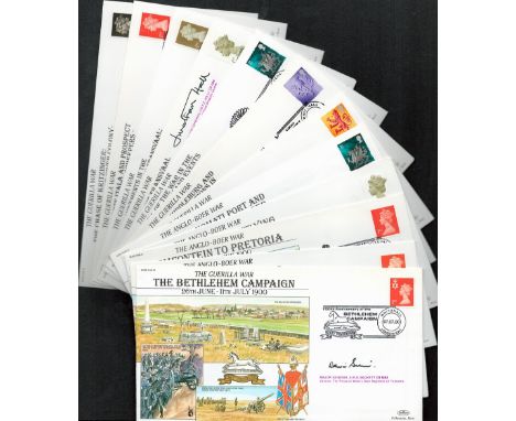 collection of 12 Boar War Covers Special Signed ,The Lord Baden Powell of Gilwell, Captain H R Wyatt, , Brigadier D A K Bigga