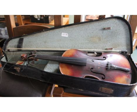 Antoniis Stradiuaruis Cremor violin with bow, in hardwood case Condition: Cannot see any information on where this was produc