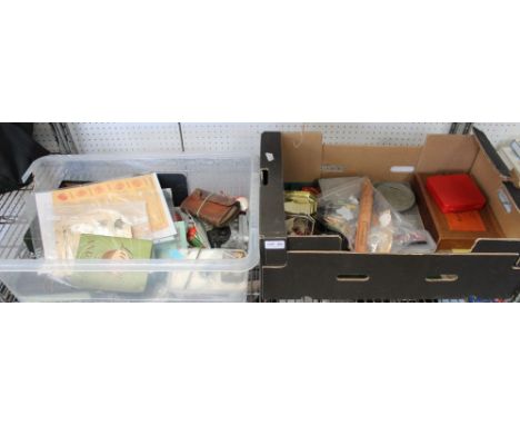 Two boxes of fishing related items, to include reels, lures &amp; floats