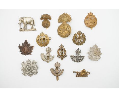 A small quantity of British army cap and other badges including a 116th Canadian Overseas Battalion badge