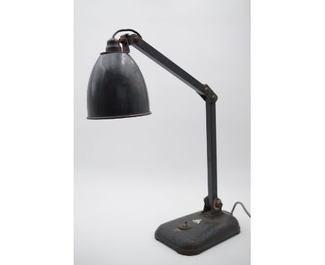 A mid 20th Century Ministry of Defence workshop or desk lamp, approx 65 cm high