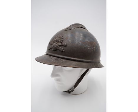 A Great War French Adrian Model 1915 artillery helmet 