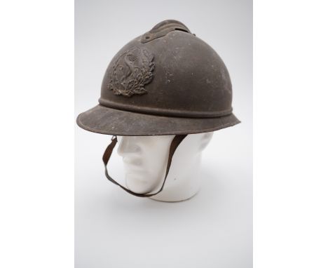 A Great War French Adrian Model 1915 medic's helmet
