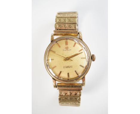 A 1960s Tissot Seaster Automatic gold plated wrist watch