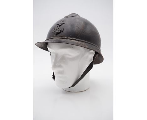 A Great War French Adrian Model 1915 Marines helmet