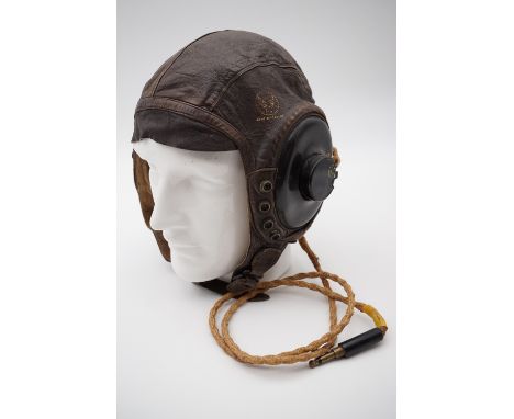 A US Army Air Force Type A-11 flying helmet