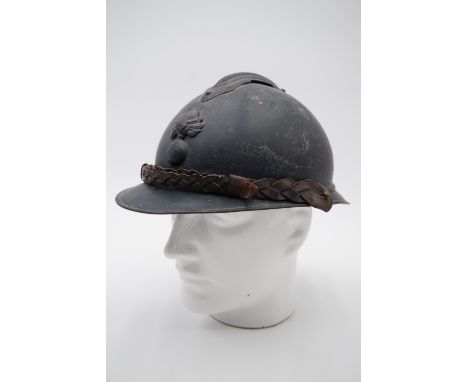 A Great War French Adrian Model 1915 infantry officer's helmet