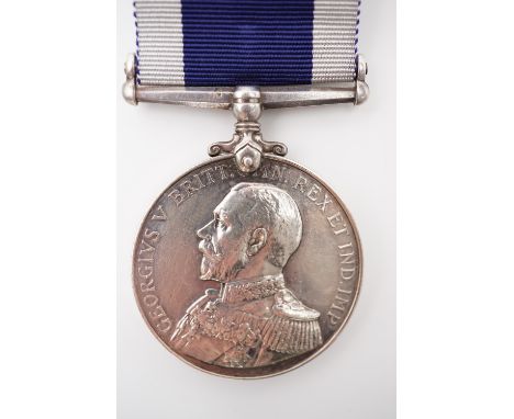 A George V Royal Navy Long Service and Good Conduct medal to K 4822 E J Hook, SPO, HMS Vivid