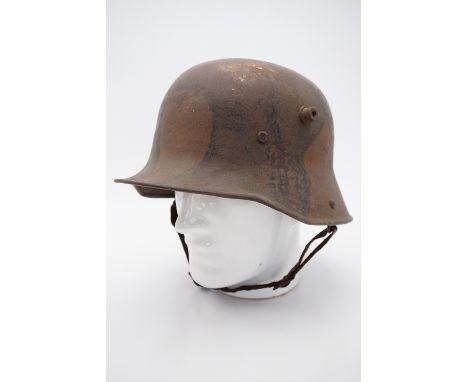 An Imperial German Model 1917 helmet with "Ludendorf" camouflage