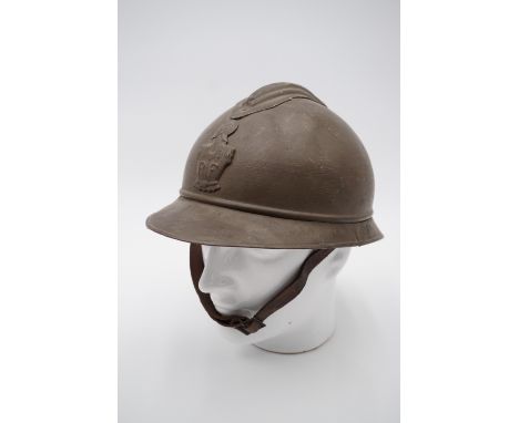 A Great War French Adrian Model 1915 engineers helmet