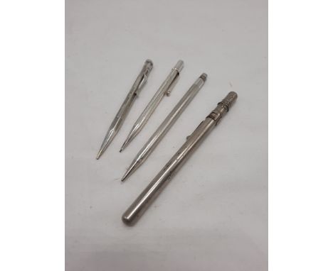 STERLING SILVER PROPELLING PENCILS INCL. THERMOMETER PEN &amp; 1 POTENTIALLY SILVER PEN