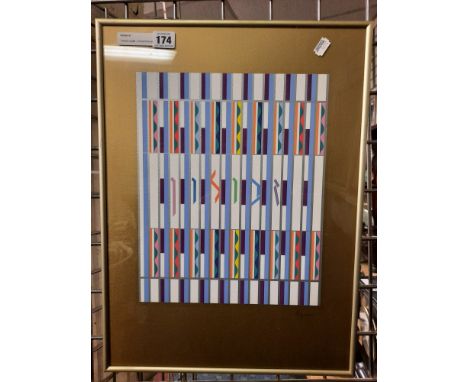 YAAKOV AGAM - LTD EDITION SERIGRAPH ENTITLED ''ZEBULUN'' SIGNED &amp; NUMBERED