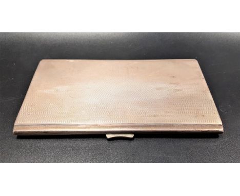 GEORGE V SILVER CIGARETTE CASEwith exterior engine turned decoration and gilt interior, Birmingham 1935 and maker William Nea