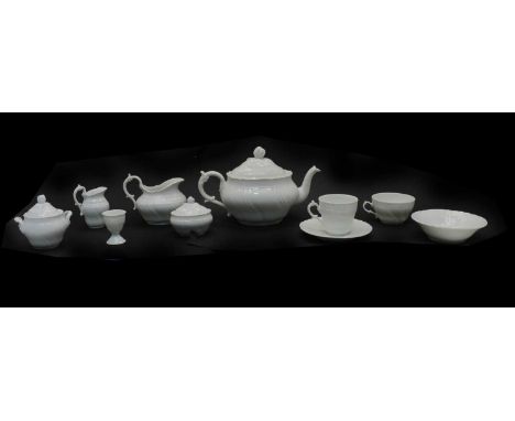 A comprehensive Richard Ginori Bianco 'Vecchio Ginori' porcelain tea, coffee and dinner service,each with moulded decoration 