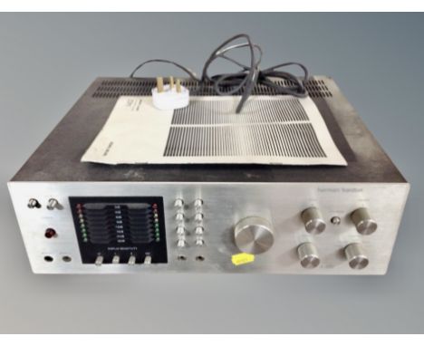 A Harman Kardon A402 amplifier / pre amplifier with manual 