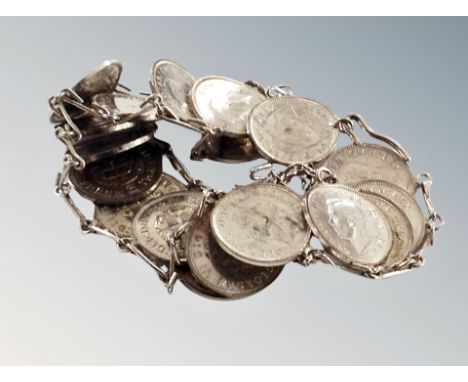 A vintage coin bracelet 