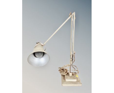 A vintage angle poise table lamp on square base 