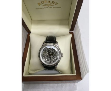 A boxed Rotary wristwatch.
