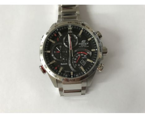 A gents Casio Edifice Bluetooth wristwatch.