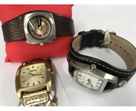 3 fossil fashion watches
