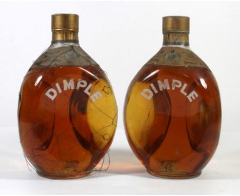 2 bottles John Haig “Dimple” scotch whisky from 1960’s 