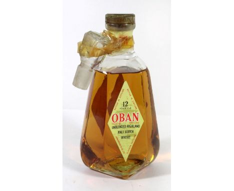 1 bottle decanter (with stopper) 1980’s release Oban 12 years old Highland Malt Scotch Whisky 