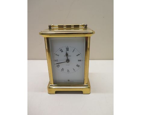 A French Bayard brass carriage clock - height 12cm - running, in generally good condition 