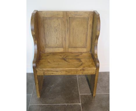 A new rustic pine hall bench - height 97cm x 71cm x 41cm 