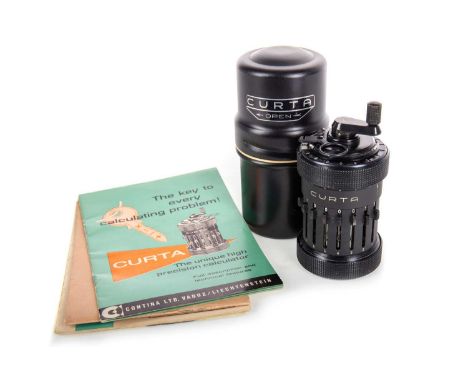 CONTINA AG MAUREN, CURTA TYPE I CALCULATOR, No. 52157, the stepped gear-type pocket calculator engraved CURTA to the screw li