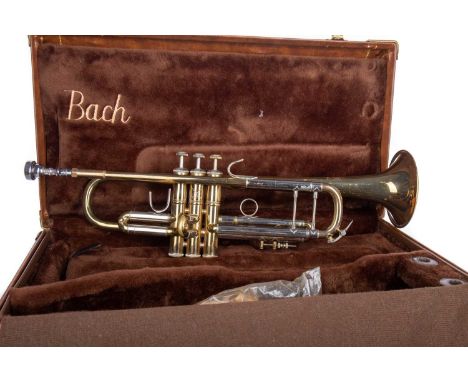 VINCENT BACH OF ELKHART, STRADIVARIUS MODEL 43 TRUMPET, housed in fitted original caseMouthpiece says made in England. Keys a