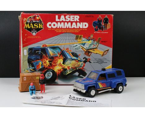 MASK - Boxed Kenner MASK Laser Command vehicle appearing complete with Matt Trakker and Miles Mayhem figures, both masks and 